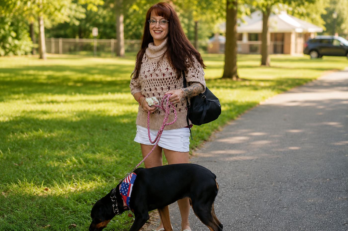 Johanna with her dog